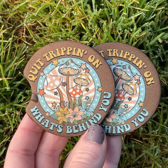 Quit Trippin Mushrom Car Coaster Set | Car Accessories - Picture 8 of 16